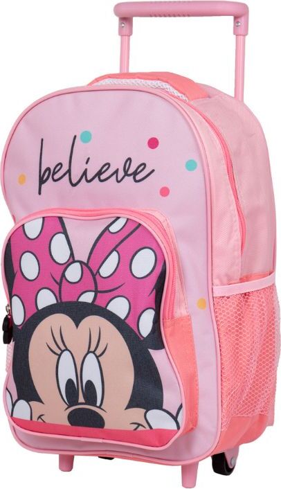 Arditex Pinker Minnie-Maus-Trolley-Rucksack – Rucksack mit Rollen und dem Zauber von Minnie Maus