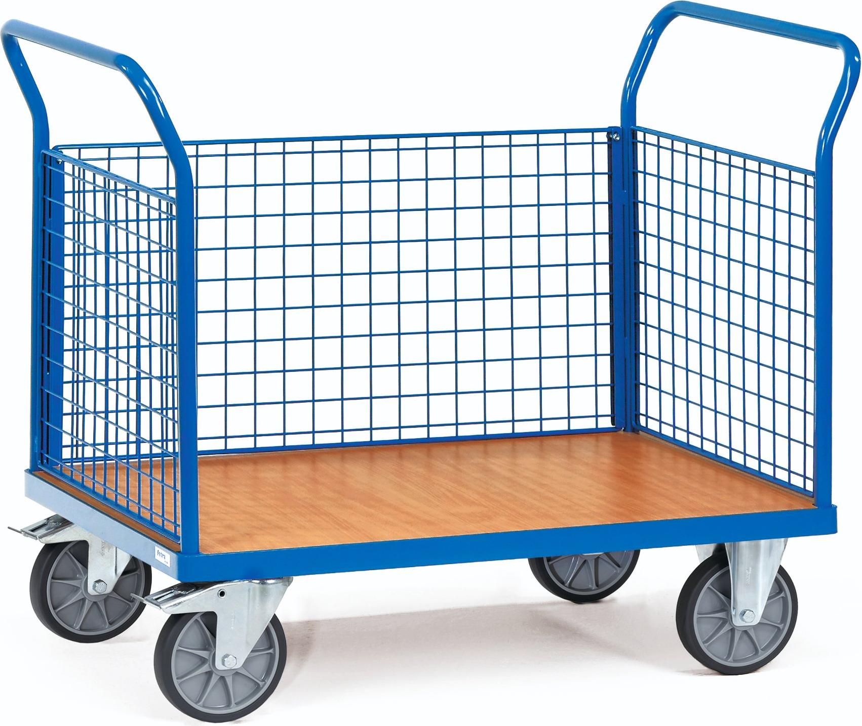 fetra Dreiwandwagen, Ladefläche 850 x 500 mm, Nettogewicht 32 kg 1530