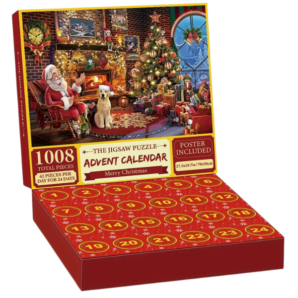 Vianočný adventný kalendár s puzzle (1008 dielikov) - Puzzlex