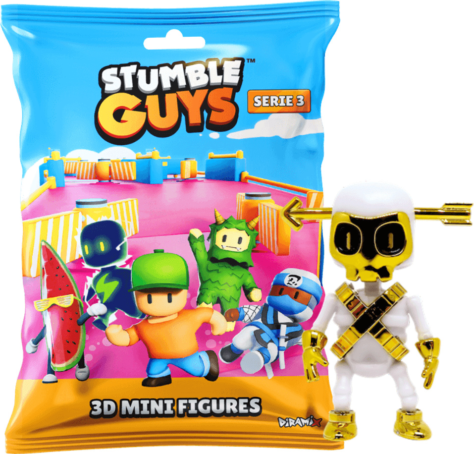 Panini Stumble Guys 3D Sammelfiguren Serie 3 - Figur 23. Bonez McBling (Chrome)