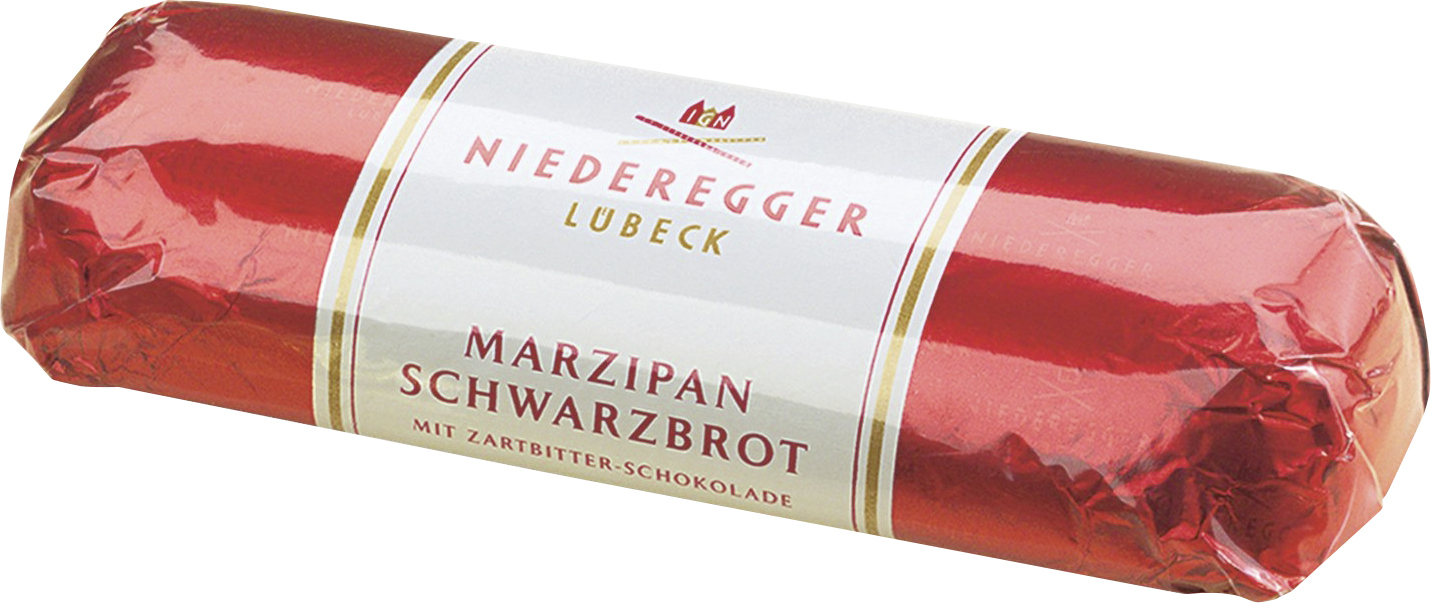 Niederegger Marzipan Schwarzbrot saftig nussig und edel 300g 91116