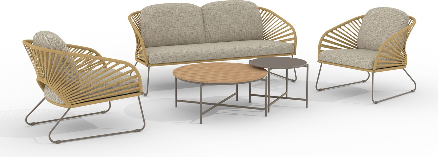 ebuy24 Novella Loungeset inkl. Kissen beige, sandfarben. 46-7701046