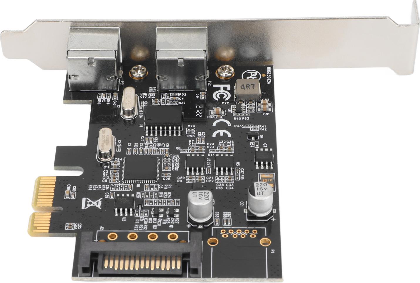 Garosa PCIE Dual Port PS2 Erweiterungskarte SATA Power Interface Plug and Play PS2 Keyboard Mouse Port Erweiterungskarte