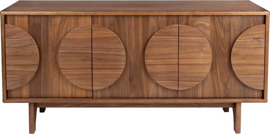 Sideboard GROOVE mit 3 Türen und Walnussfurnier von Zuiver 4300042