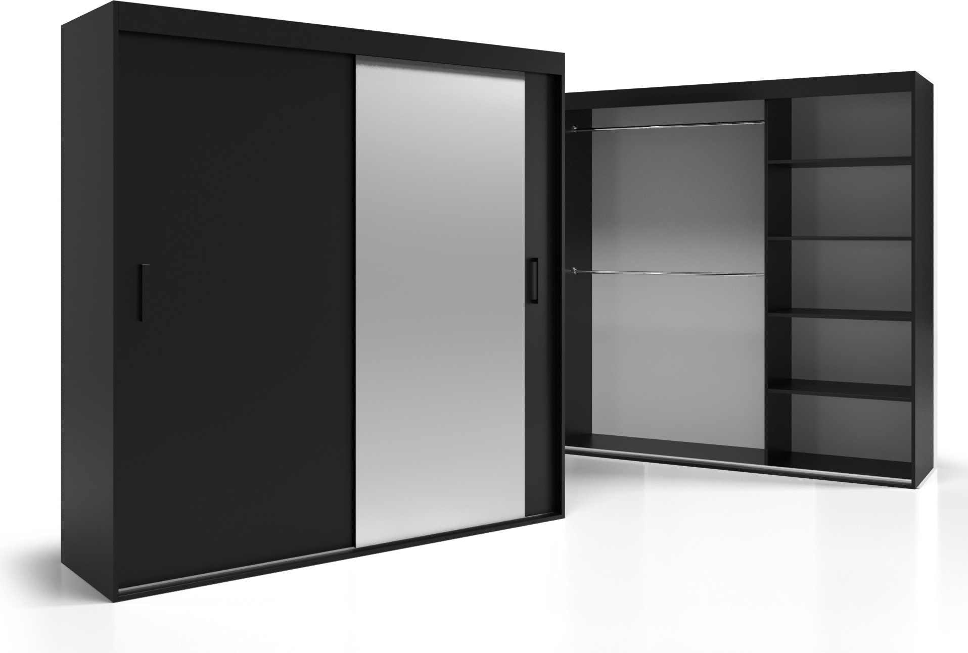 o-sofa Spiegel Garderobe 170 cm Einlegeböden Stangen Denver VSZ37