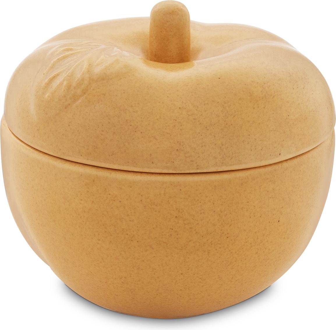 Original Bunzlauer Keramik Apfelbräter Apfelbackform Bratapfeltopf Ø12,6cm H=11,6cm, Dekor SAND beige GU-1425/SAND