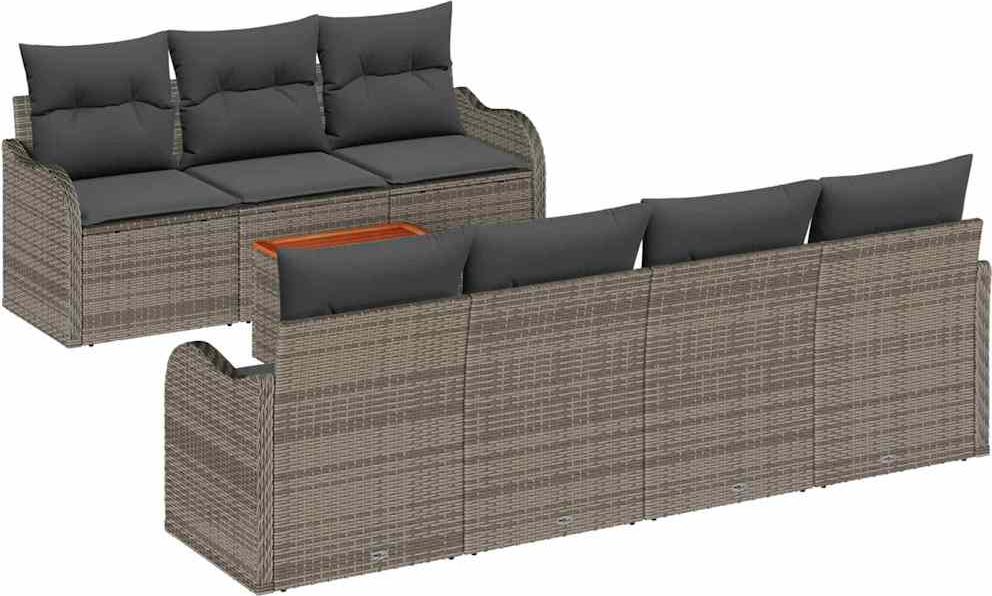 vidaXL Záhradná sedacia súprava 8 ks Grey