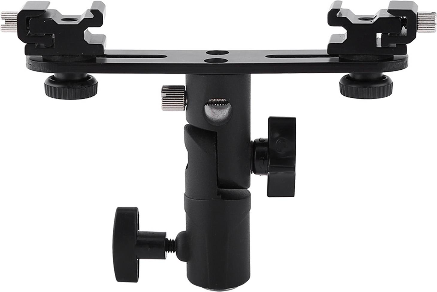 Cocosity Verrckter Verkauf Doppel-Blitzschuh-Schirmhalter Lichtstativhalterung fr Foto- und Videofotografie