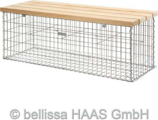 Gartenbank / Steinkorb Gabionen Bank bellissa 155x55x54cm 97153