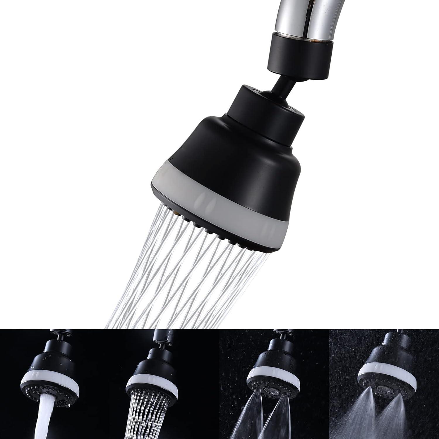 Markenlos Kraanbevestiging zwart - 4 nevelstanden - waterbespaarder