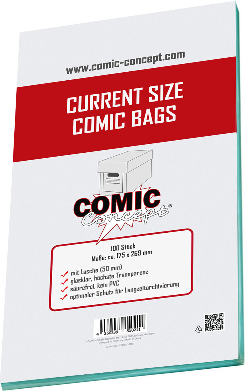 X-Comics Comic Concept Comic Bags Current Size (100 ct.) CCRBAGCUR