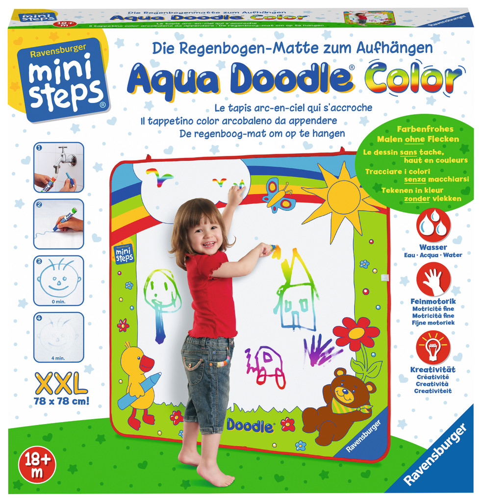 Kinder Malbuch Malen mit Wasser Stoffbuch Baby Aqua Doodle Malmatte Tiere Stift 