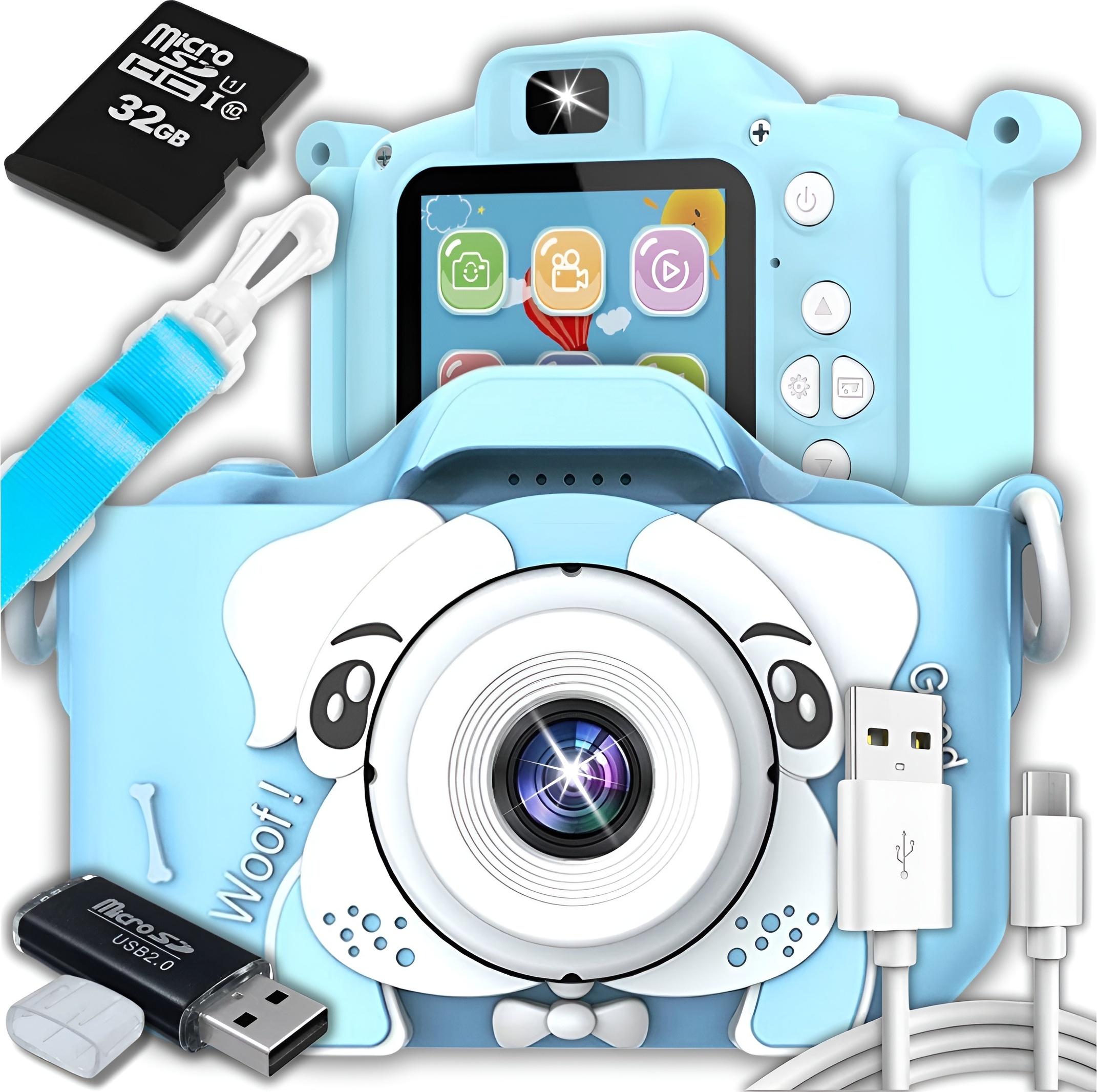 Appareil photo numérique pour enfants de 3 à 8 ans, appareil photo 1080p pour enfant avec