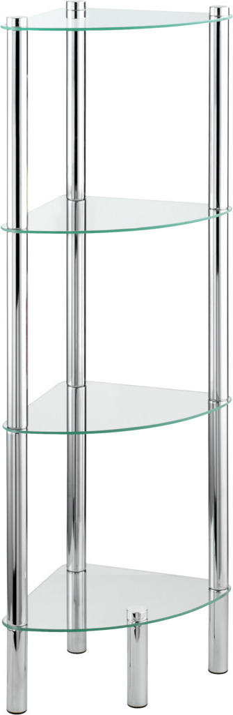 WENKO Eckablage Duschregal Duschablage Eckregal Wandablage Yago 4 Glasablagen 15852100