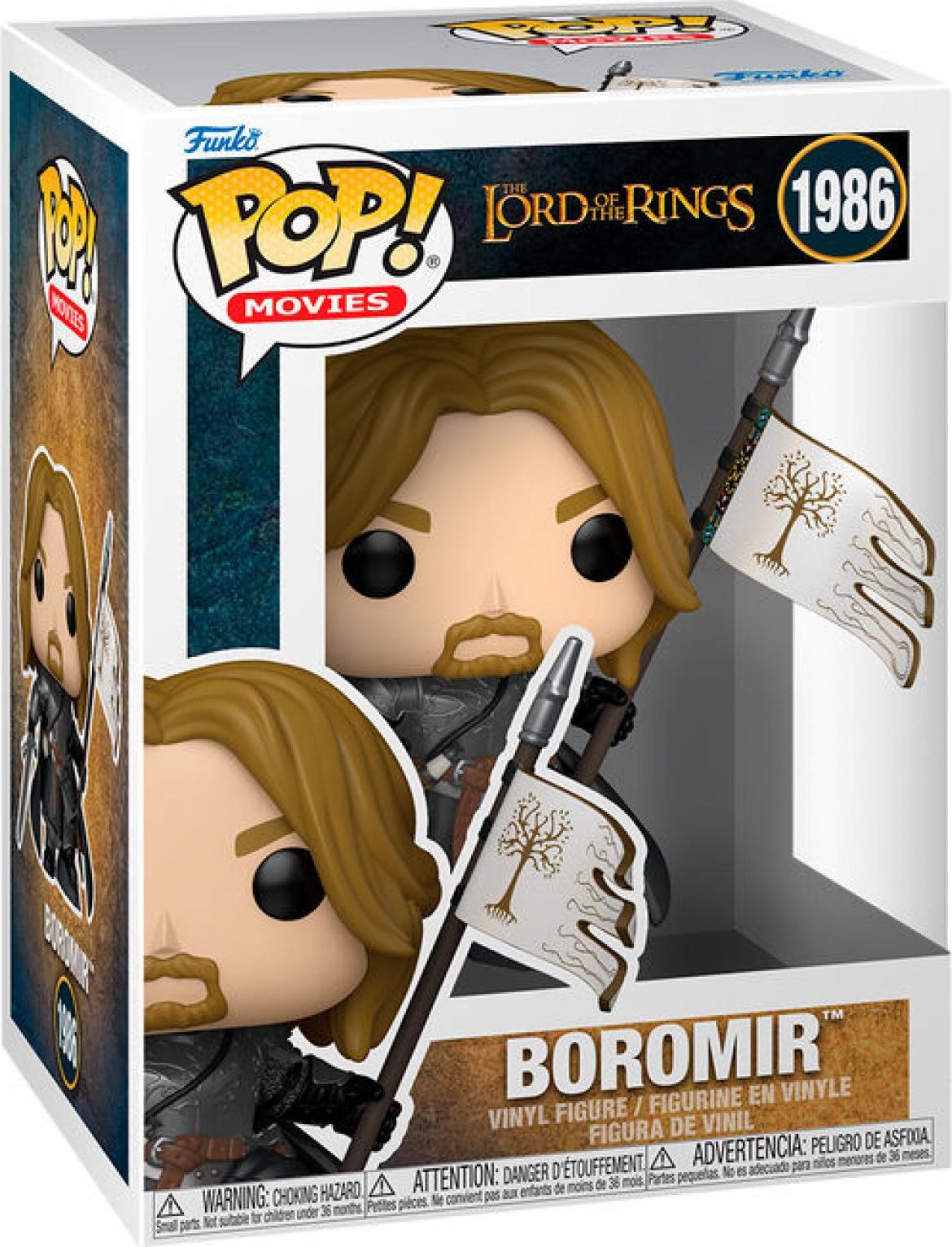 FUNKO POP! Vinyl Figur Movie Der Herr der Ringe The Lord of the Rings Boromir with Gondor Flag 1986 903141
