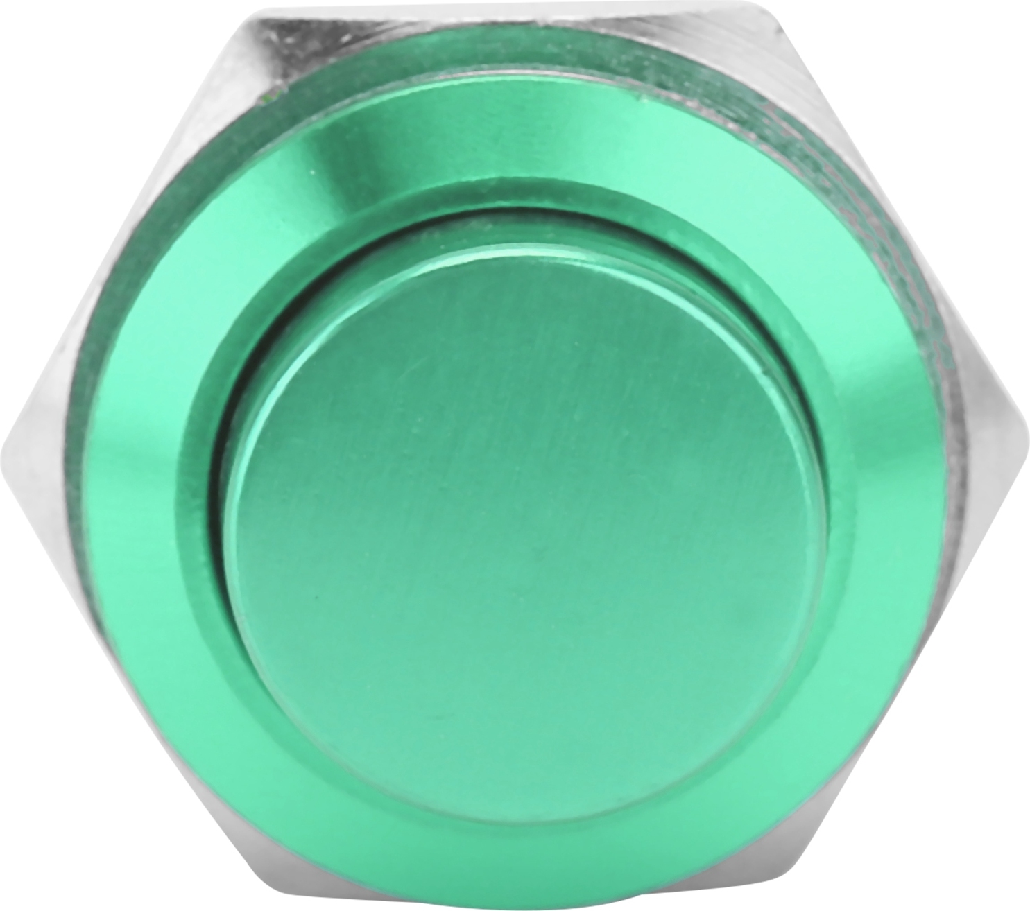 Kovový tlačidlový spínač vodotesný z nehrdzavejúcej ocele s normálnym resetom 16 mm 220V (zelený )