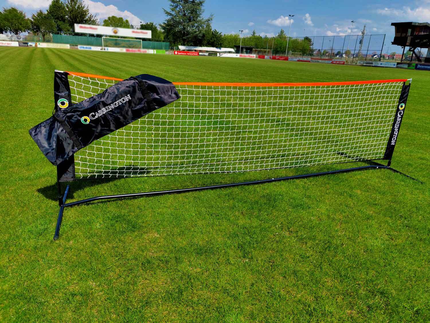 POWERSHOT Carrington Tennisnetz in 3 m - Fussballtennis - Mobil - Inkl. Tragetasche - extrem Leichter Aufbau - WETTERFEST TE007