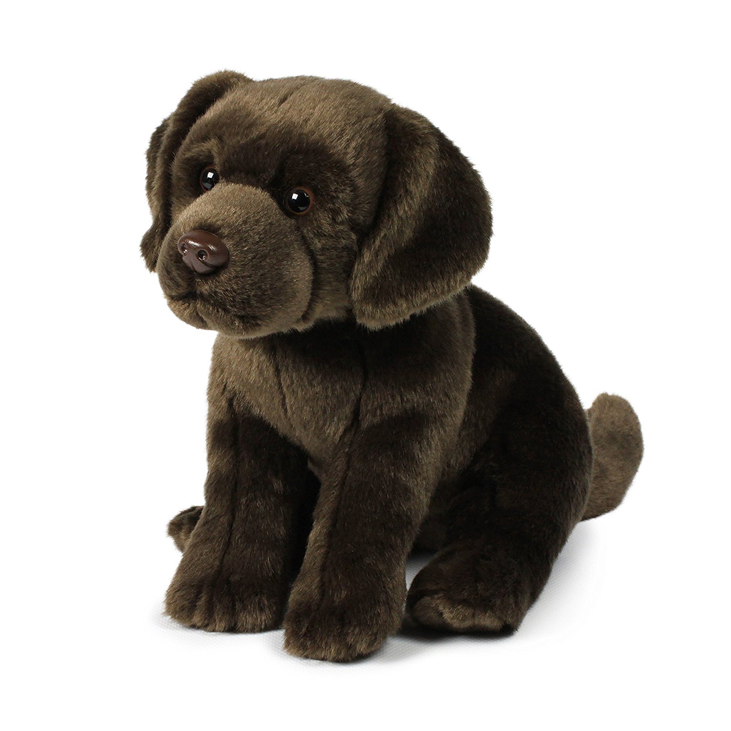 Hund Stofftier Chocolate H. ca. 17cm brauner Labrador Schoko Plüschtier 
