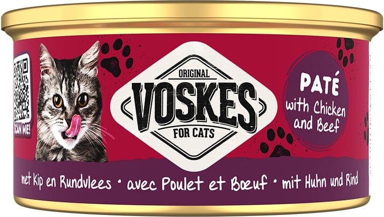 Voskes Paté mit Huhn & Rind - Katzenfutter 85g