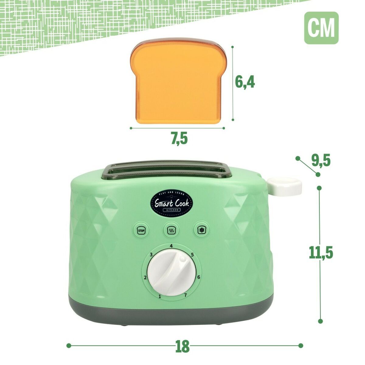 Spielzeug-Toaster Colorbaby Sound 18 x 11,5 x 9,5 cm (6 Stück) S8900594