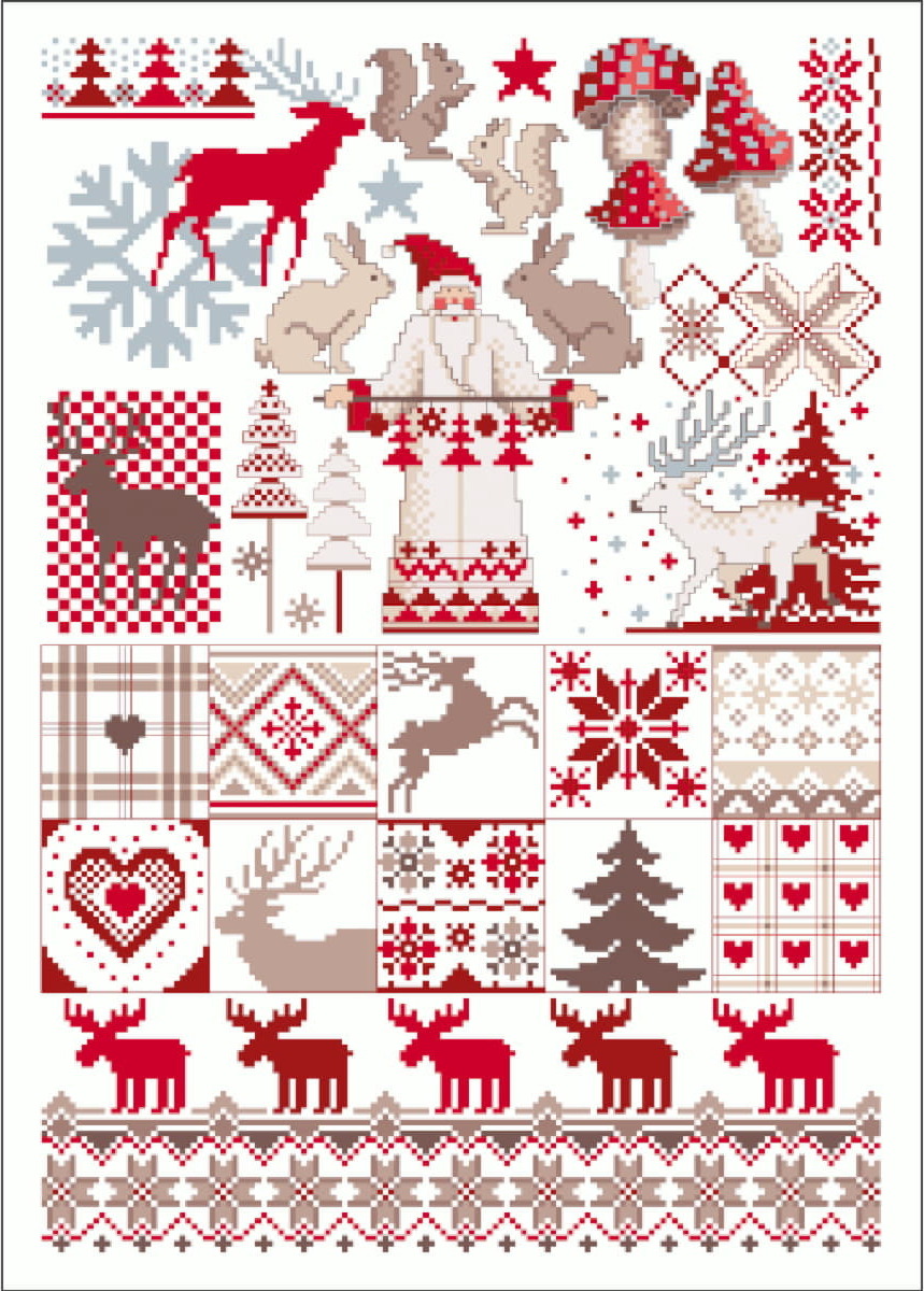 Lindner´s Kreuzstiche Lindner's Kreuzstiche Kreuzstichkarte "Weihnachtsmann", 016