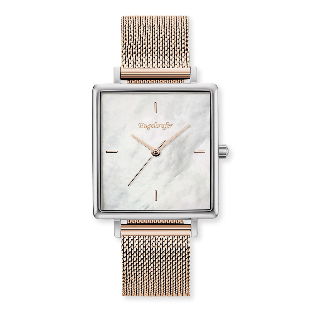 Engelsrufer ERWA-PEARL-MR Damen-Uhr Pearl Analog Quarz Rosé Mesh ERWA-PEARL-MR-QS