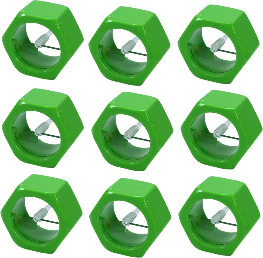 BAYLI 9er Set Gurkenreibe Spiralschneider manuell – Gemüseschneider für Gurken, Zucchini & Co. – Gurkenschneider, Gemüseschneider, Grün – für dekorative Spiralen