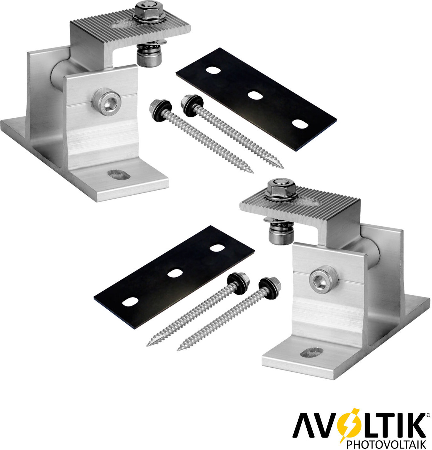 Avoltik 2er Alu Aufständerung Vario Konsole Halter drehbar Solar Dach Befestigung Winkel avoltik-3334052