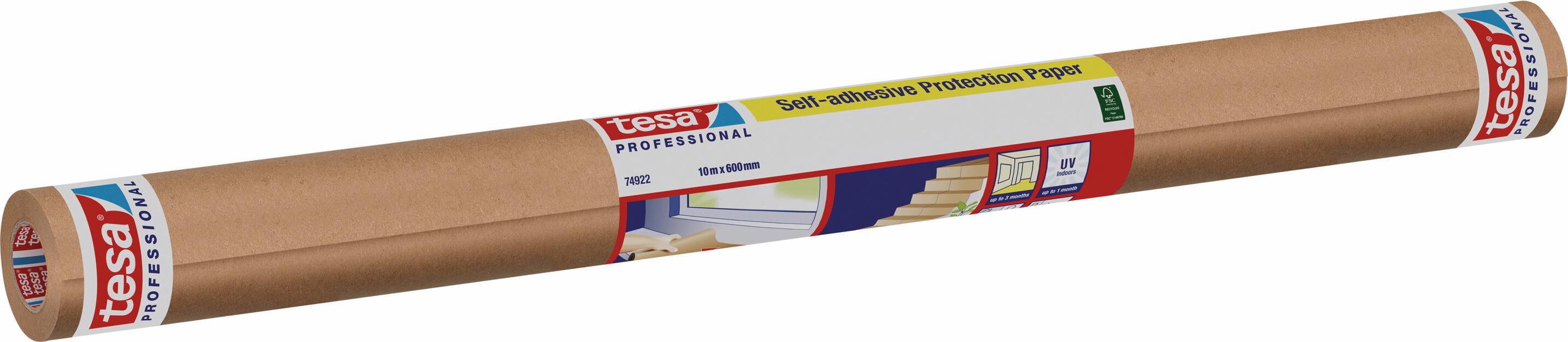 tesa Schutzpapier 10m x 60cm selbstklebend Malerarbeiten, innen & außen 74922-00002-00