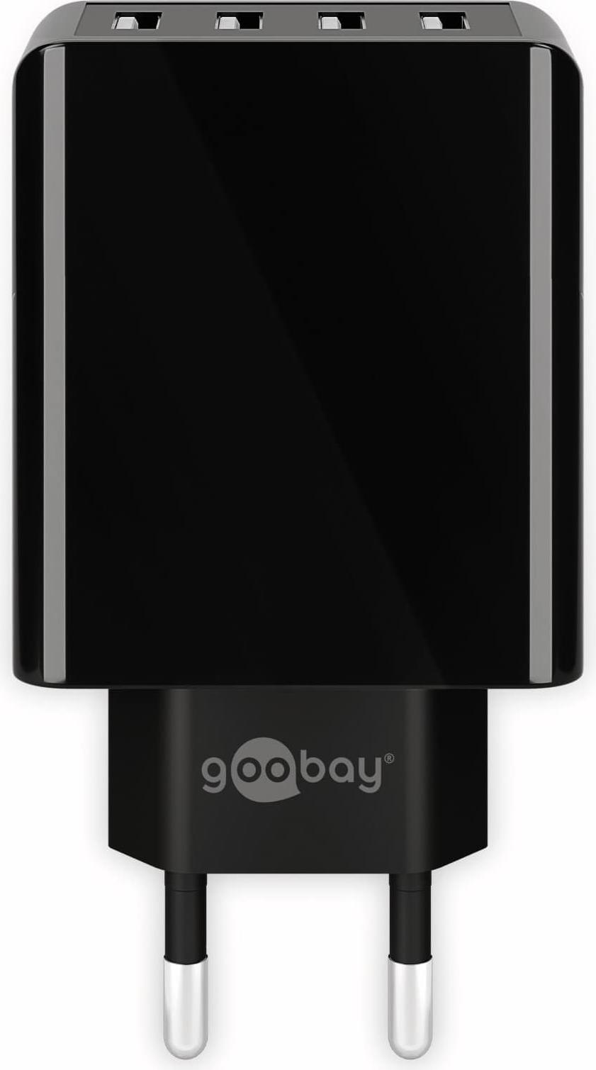 Viacportová nabíjačka USB-A (30 W) čierna
