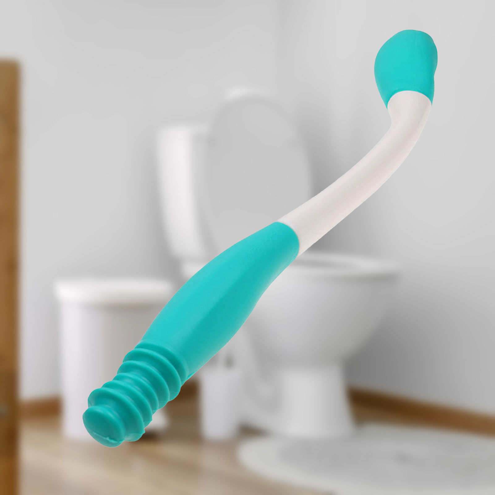 Stuttg Toilettenhilfe bequemer einfacher Operation Kunststoff Flexibler langes Griff Gewebegriff für Zuhause 2651935@Stuttg