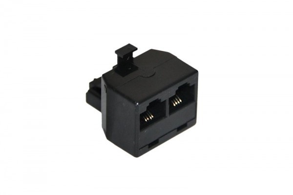 goobay T-Adapter 2x RJ11 Buchse auf RJ11 Stecker schwarz 50587