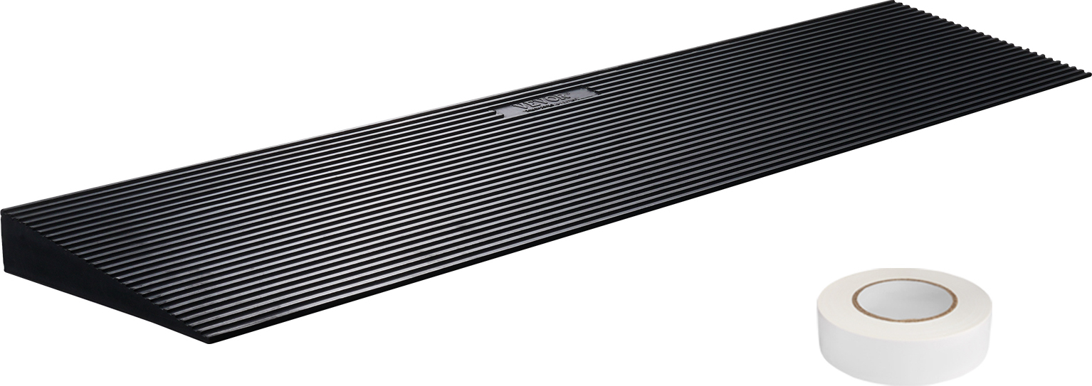 VEVOR Schwellenrampe Vollgummirampe Rollstuhlrampe Türschwellenrampe 90x20x3cm