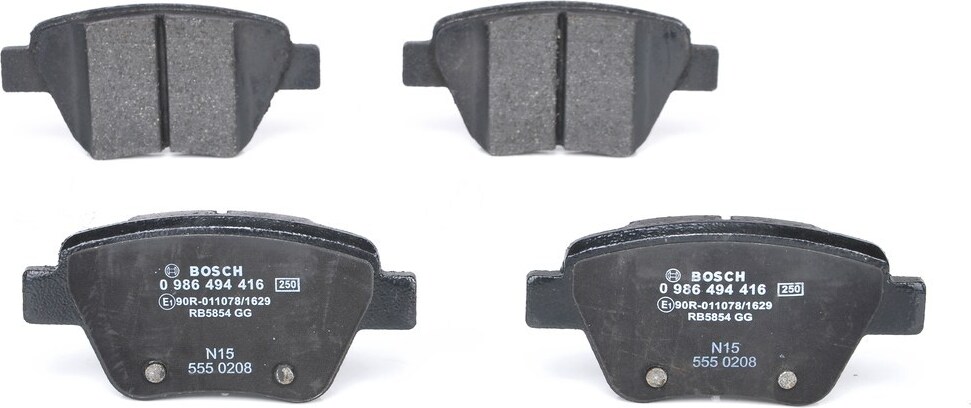 BOSCH 0 986 494 416 - OE 2K5 698 451 Bremsbeläge für Altea (5P), Jetta III (1K2), Jetta IV