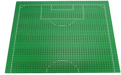 grüne Fußball Grundplatte Soccer Fußballfeld grün 38 x 38 cm 48 x 48 Noppen Platte Lego D06