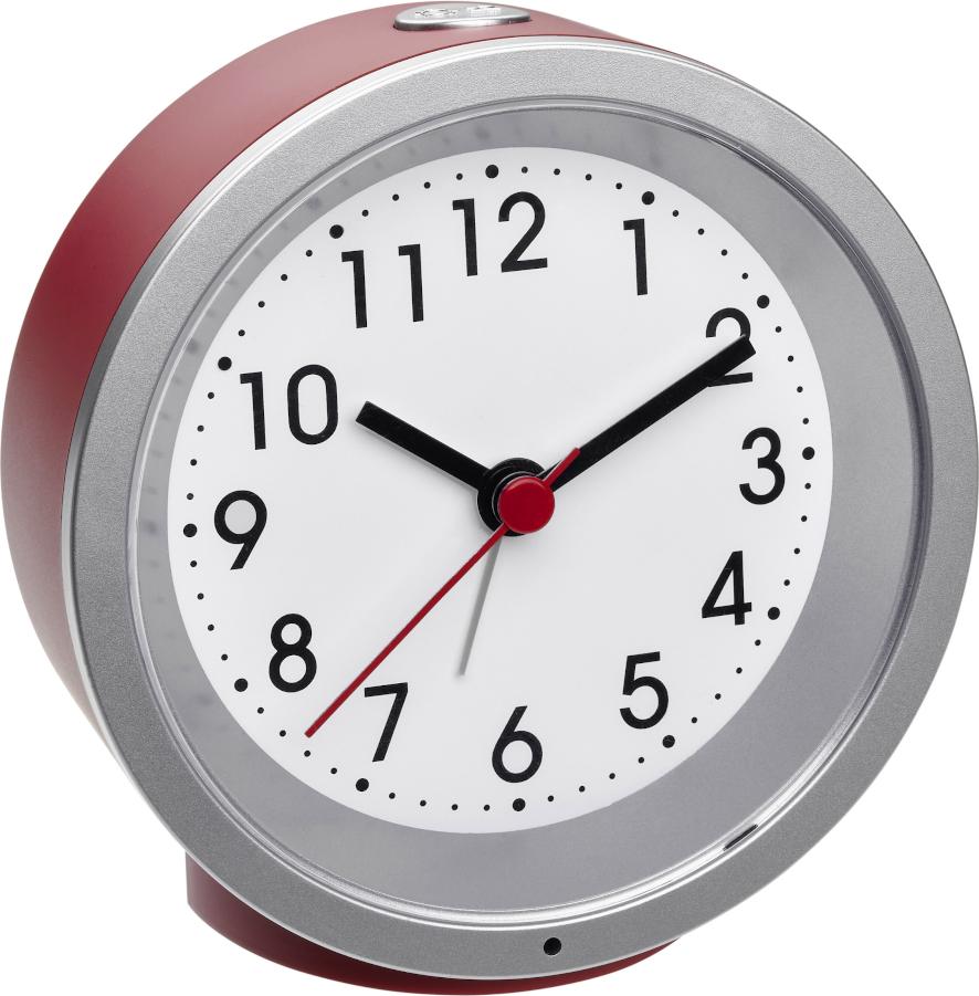 TFA Dostmann 60.1034.05 Quarz Wecker Rot Alarmzeiten 1 (60.1034.05)