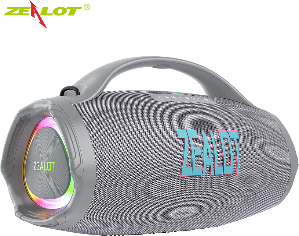 REPRODUKTOR ZEALOT S98 BT, bezdrôtový stereo reproduktor 150 W, farebné svetlá, prenosný vodotesný reproduktor, mobilný reproduktor do exteriéru