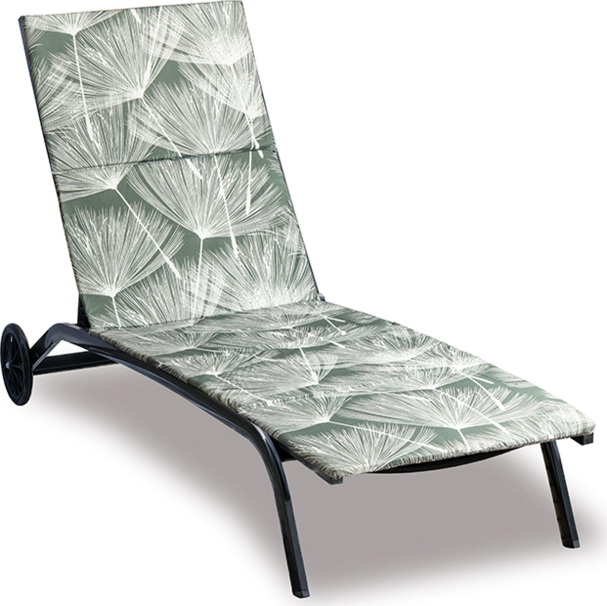 Vankúš na plážové lehátko - poťah na zips - 55x195 cm - Biely,Sivý