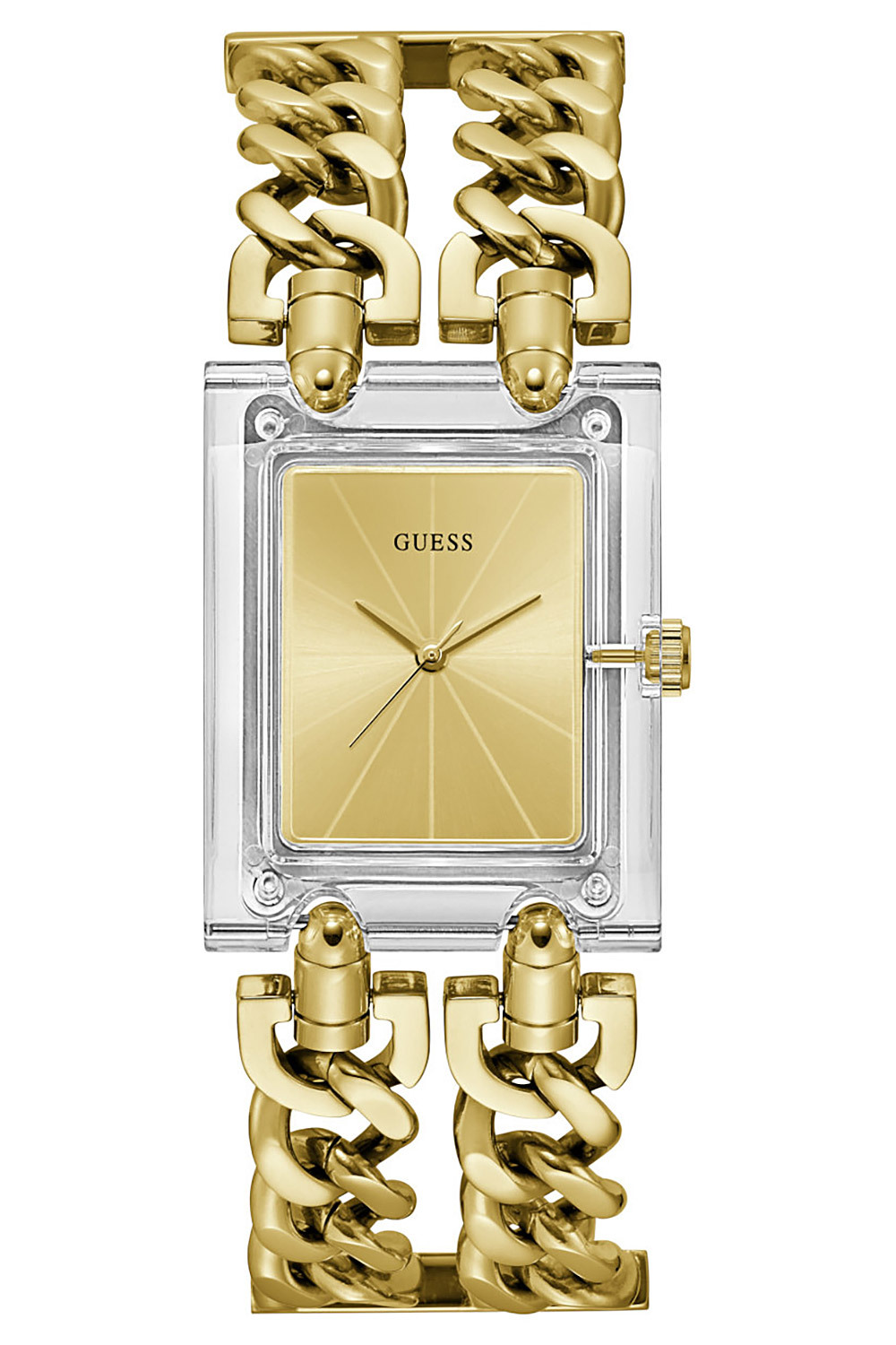 Guess GW0669L1 Dámske hodinky Mod Heavy Metal zlatej farby