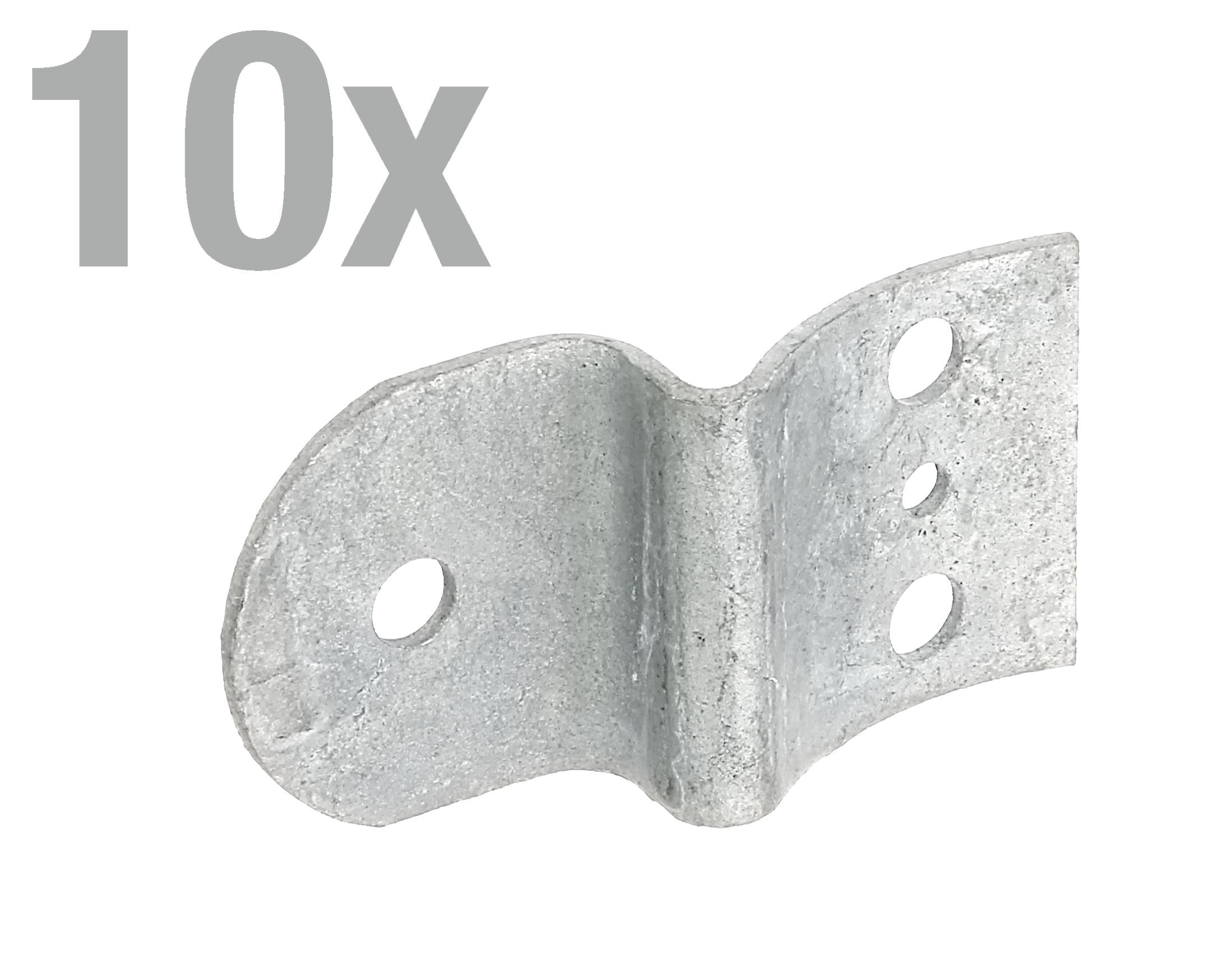 Alberts 10 x Zaun-Riegelbeschlag, Ø 80 mm, für Zaunriegel und Zaunbeschläge 867140