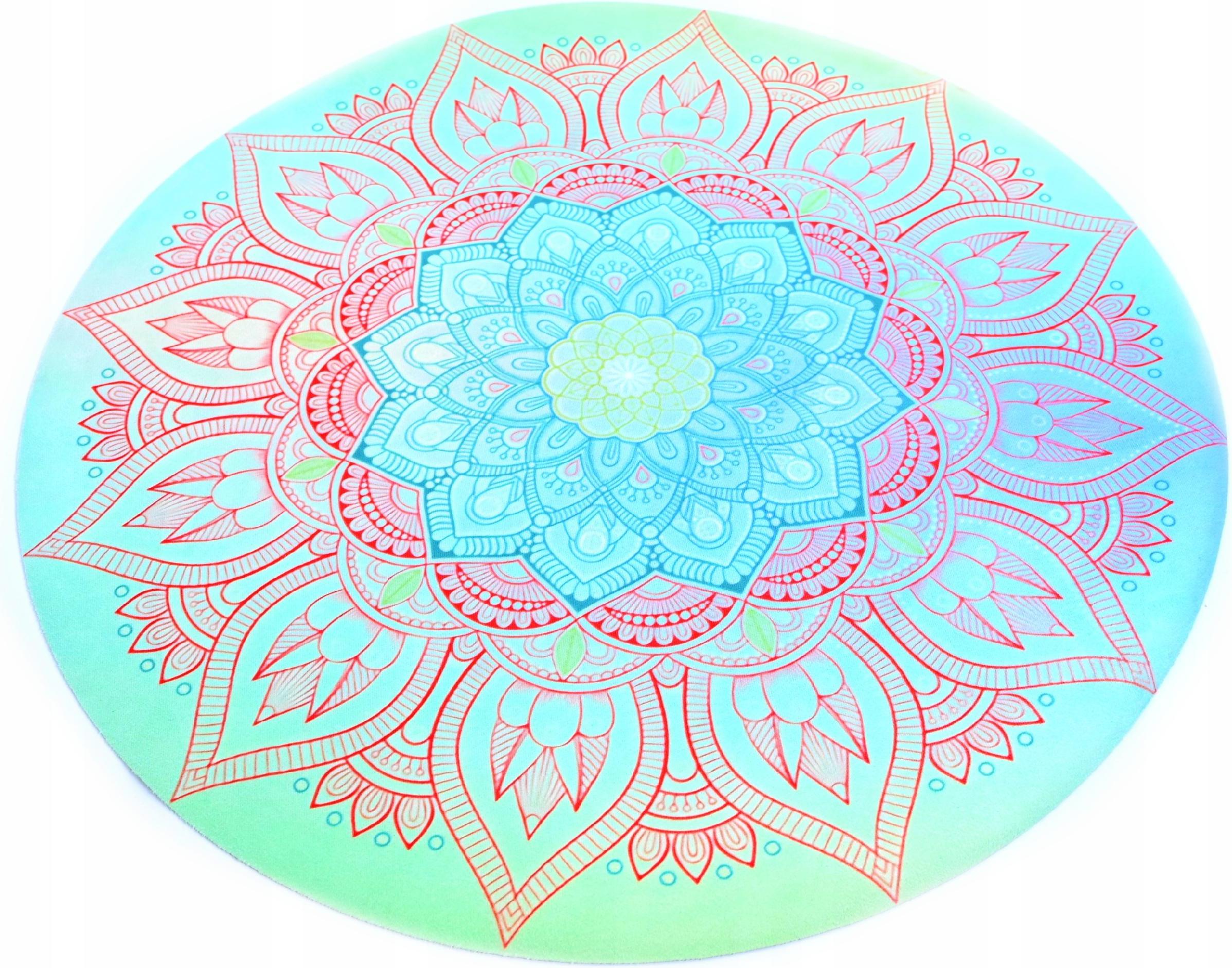 Midex Runde Meditationsmatte 67cm - Rutschfeste Yogamatte Wildleder-Optik Kautschuk