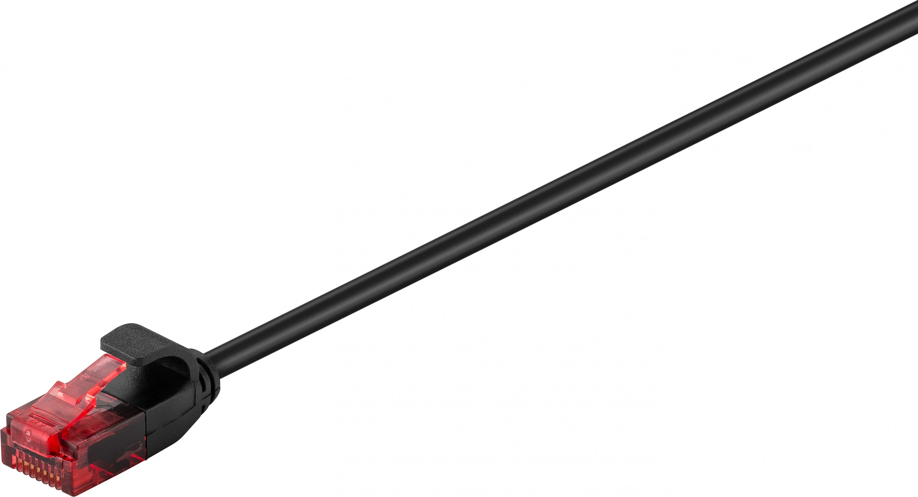 Goobay CAT 6 Slim-Patchkabel, U/UTP, Schwarz, 3 m Kupfermaterial 93716