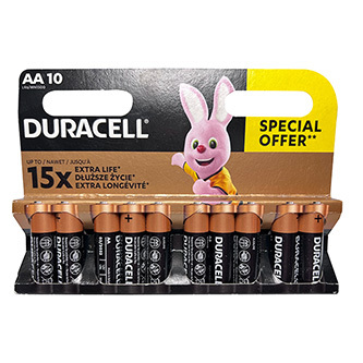 Duracell Baterijos DURACELL AA, 10 vnt G40023