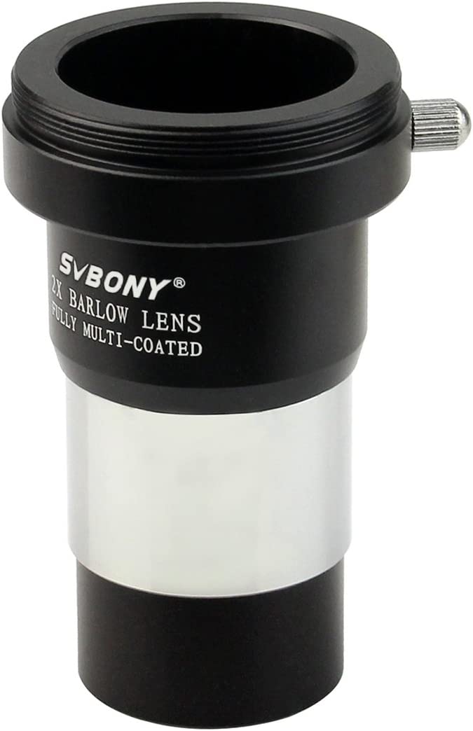 Svbony Barlow 2X, Barlowlinse 2x 1.25zoll , Metall mit M42x0,75 Gewinde Kamera Schnittstelle Barlow lens für Teleskopokular EUF9108A