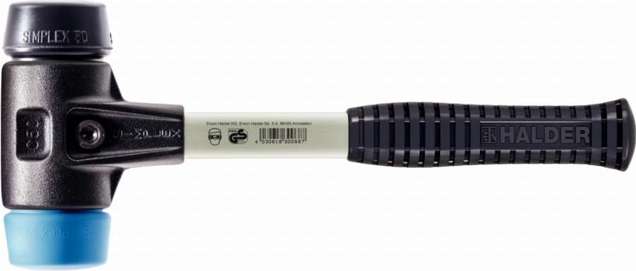 Halder SchonhammerSimplex Fiber. 30mm TPE-soft/Gummi 3712.030