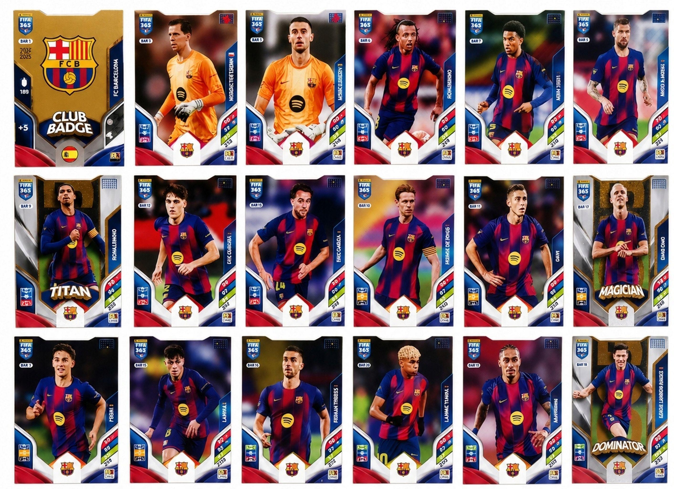 Hasbro Barcelona Fifa 365 2026 Set Of 18 Cards Bar1 – Bar18 Yamal Lewandowski