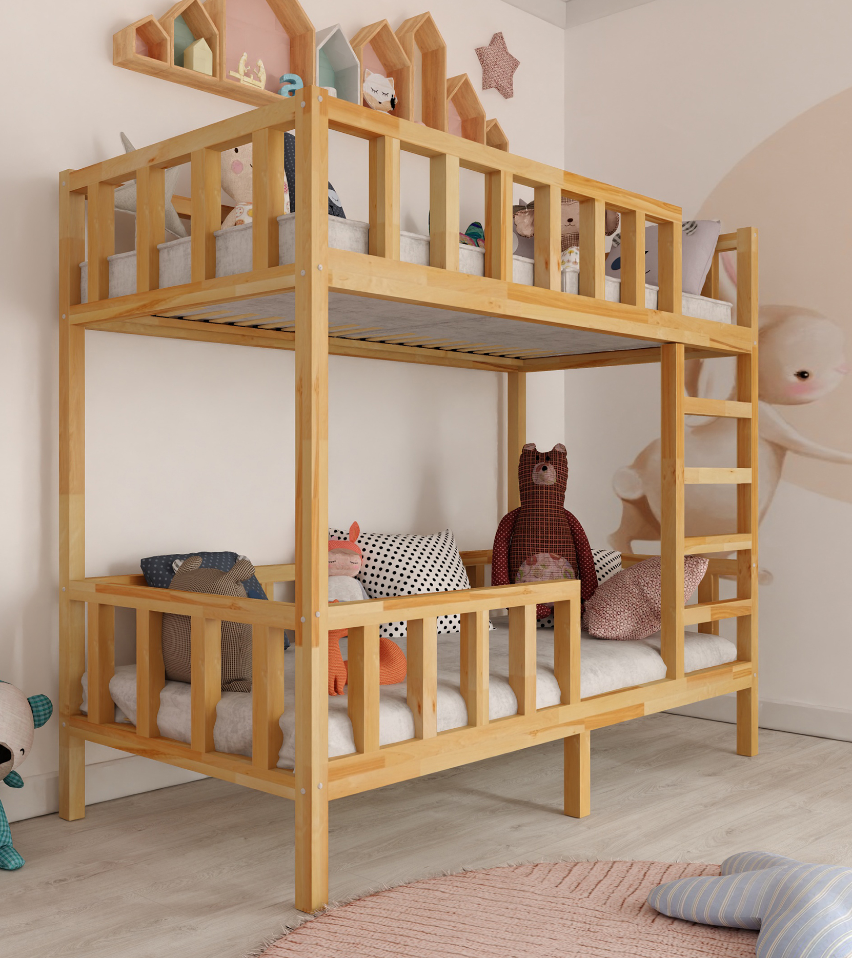 Hochbett FILIP - Frontzugang mit Leiter - 160x90 cm