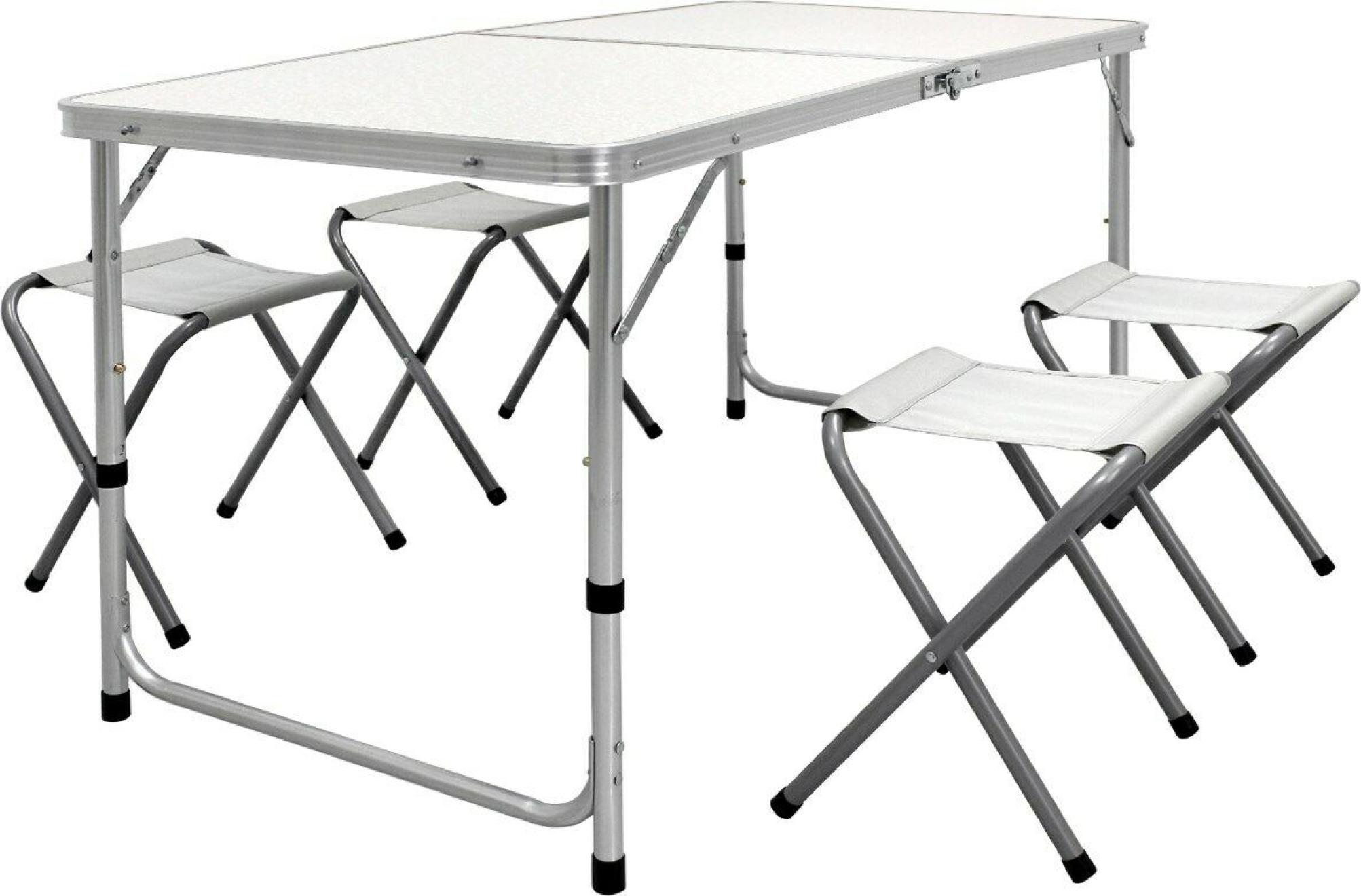 Linder Exclusiv Camping Set – Faltbarer Campingtisch mit 4