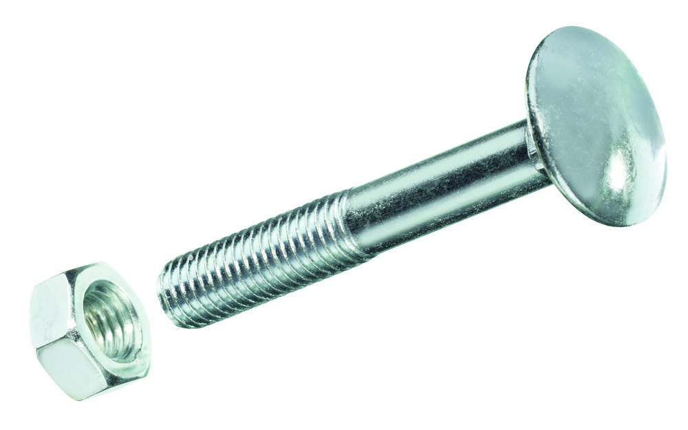 HSI Schloßschrauben, mit Muttern, Eisen, verzinkt, DIN 603, M 6x 60 mm, 50 STK 224027