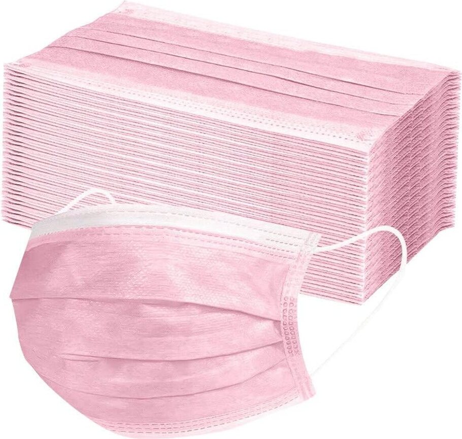 Forest 10 pcs. Einweg Maske Pink Gesichtsmaske 3 Schichten Mundschutz Infektionsschutz Schutzmaske mit Ohrschlaufen Farbe Rosa 10 Stück Homyl